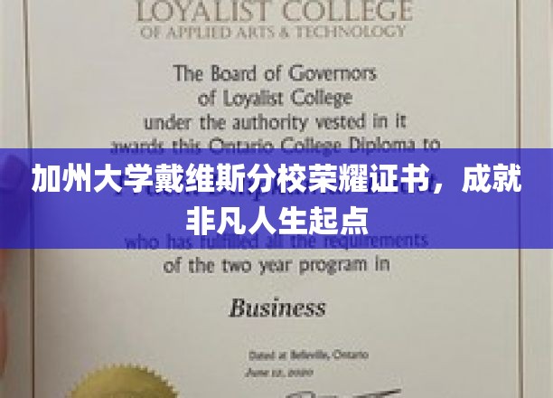 加州大学戴维斯分校荣耀证书，成就非凡人生起点