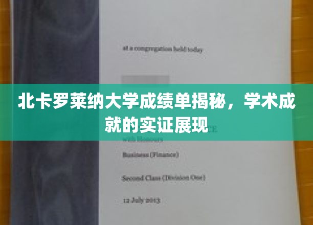 北卡罗莱纳大学成绩单揭秘，学术成就的实证展现
