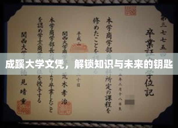 成蹊大学文凭，开启知识殿堂的未来之门