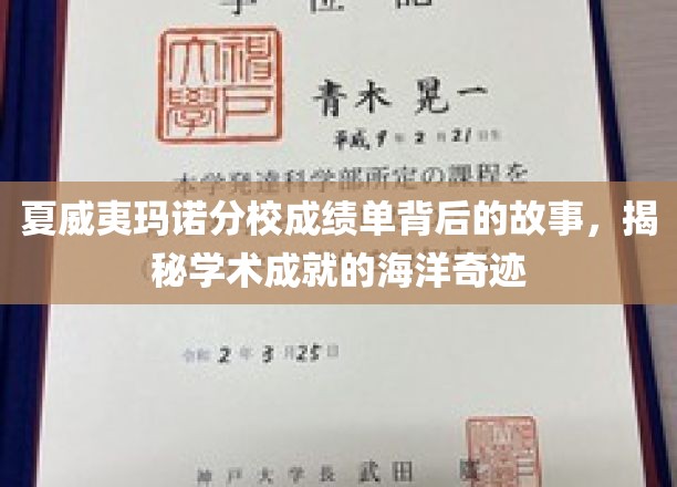 夏威夷玛诺分校揭秘，成绩单背后的学术海洋奇遇记