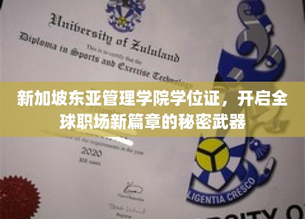 新加坡东亚管理学院学位证，助力全球职场腾飞的神奇护照