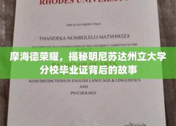 摩海德荣耀，揭秘明尼苏达州立大学分校毕业证背后的故事