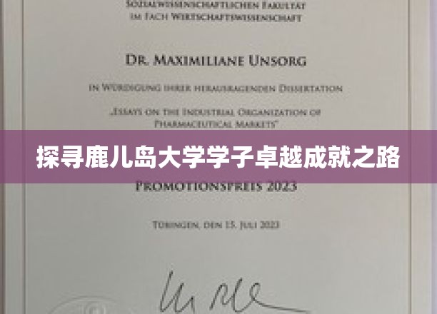 探寻鹿儿岛大学学子卓越成就之路