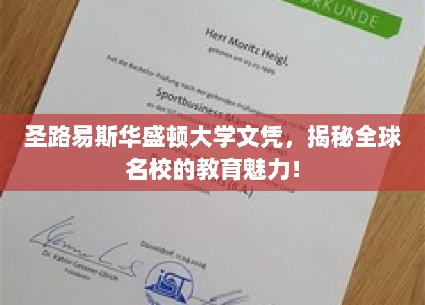探索圣路易斯华盛顿大学，名校文凭背后的全球教育风采
