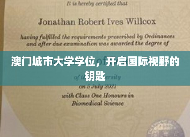 澳门城市大学学位，开启国际视野的钥匙