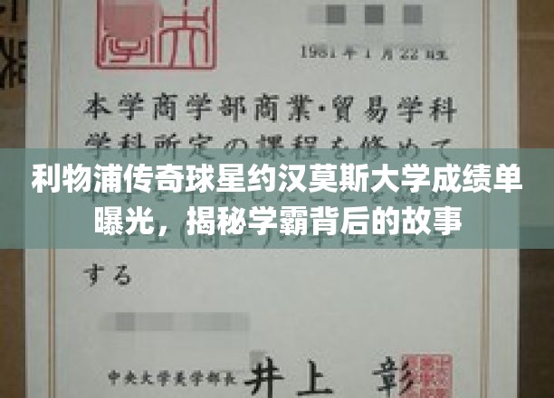足球巨星约汉莫斯大学成绩单亮相，揭秘学霸球星的不凡学业之路