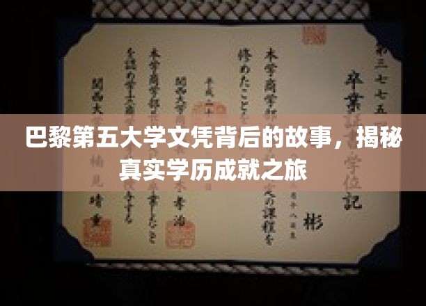 揭秘巴黎第五大学背后的辉煌，学历成就背后的非凡旅程