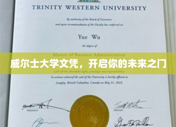 解锁未来，威尔士大学文凭，成就非凡人生起点
