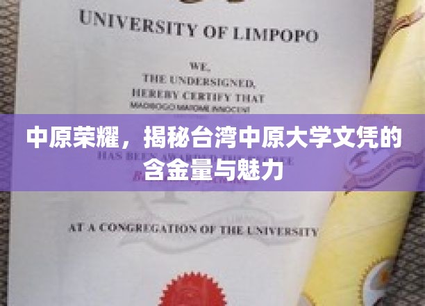 台湾中原大学文凭，中原荣耀，解码两岸教育精英的黄金通行证
