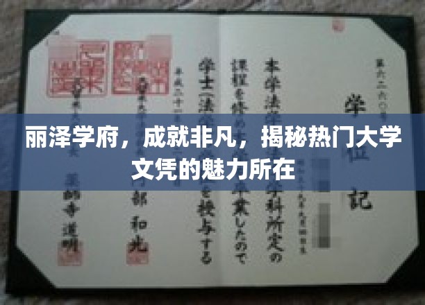 探索丽泽学府，揭秘非凡文凭背后的热门魅力