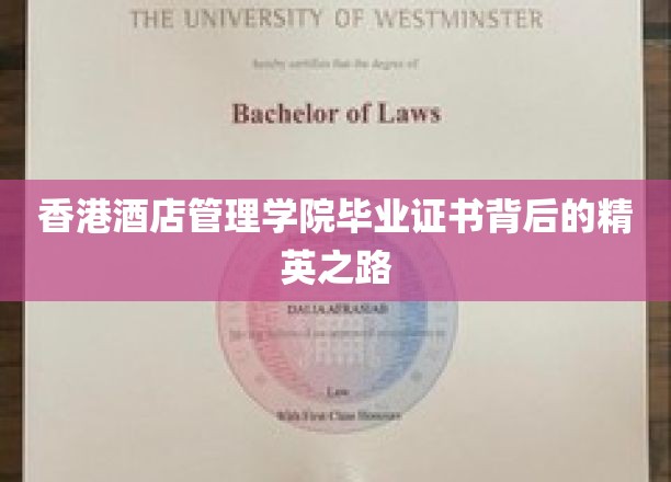 香港酒店管理学院毕业证书背后的精英之路