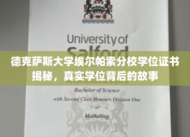 德克萨斯大学埃尔帕索分校学位证书揭秘，真实学位背后的故事