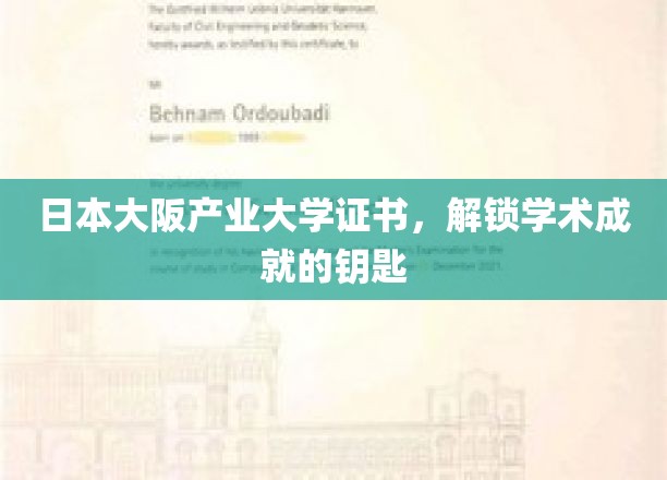 解锁学术殿堂，日本大阪产业大学证书，成就非凡人生的钥匙