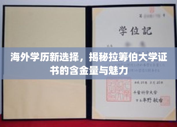 全球视野下的学历新贵，拉筹伯大学证书的非凡价值与独特魅力