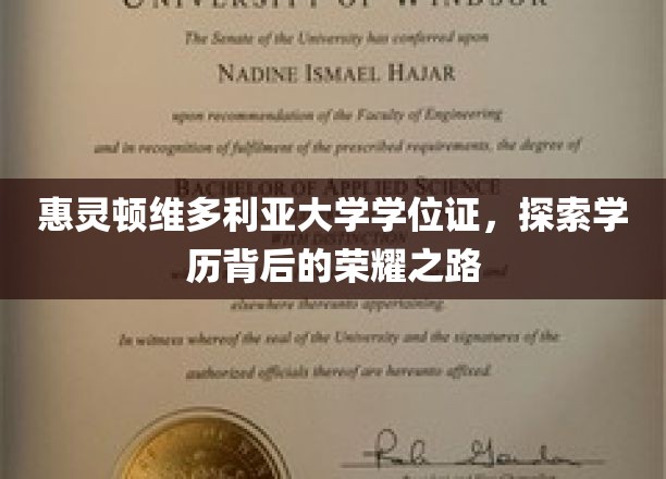 惠灵顿维多利亚大学学位证，探索学历背后的荣耀之路