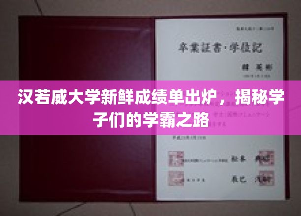 汉若威学子风采，揭秘学霸背后的独特学习之道