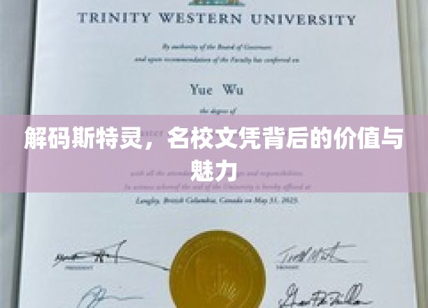 揭开斯特灵名校文凭的奥秘，价值与魅力的双重解读