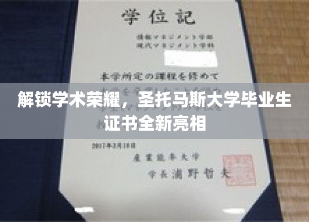 解锁学术荣耀，圣托马斯大学毕业生证书全新亮相