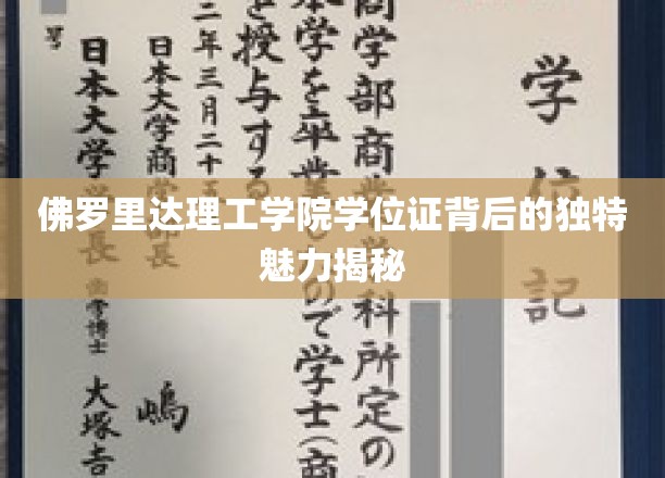 佛罗里达理工学院学位证背后的独特魅力揭秘