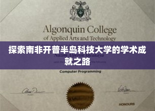 探索南非开普半岛科技大学的学术成就之路