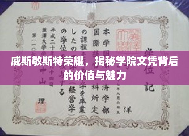 威斯敏斯特荣耀，揭秘学院文凭背后的价值与魅力