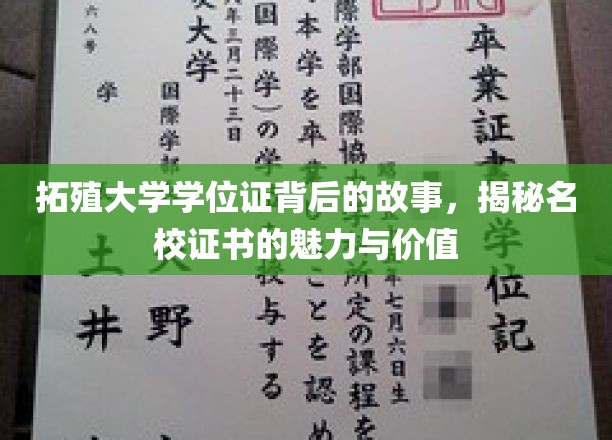 拓殖大学学位证，探寻名校证书的传奇魅力与深远意义