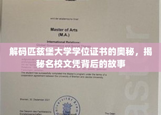探寻匹兹堡大学文凭背后的非凡历程