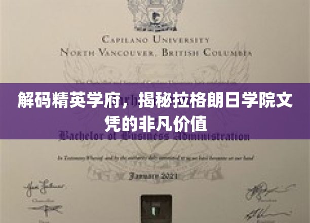 探寻精英摇篮，揭秘拉格朗日学院证书的璀璨魅力