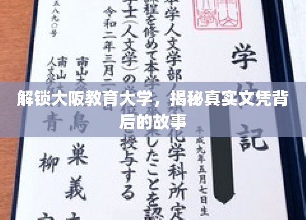 解锁大阪教育大学，揭秘真实文凭背后的故事
