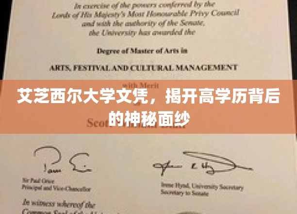 艾芝西尔大学文凭，揭开高学历背后的神秘面纱