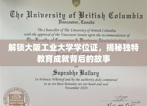 解锁大阪工业大学学位证，揭秘独特教育成就背后的故事