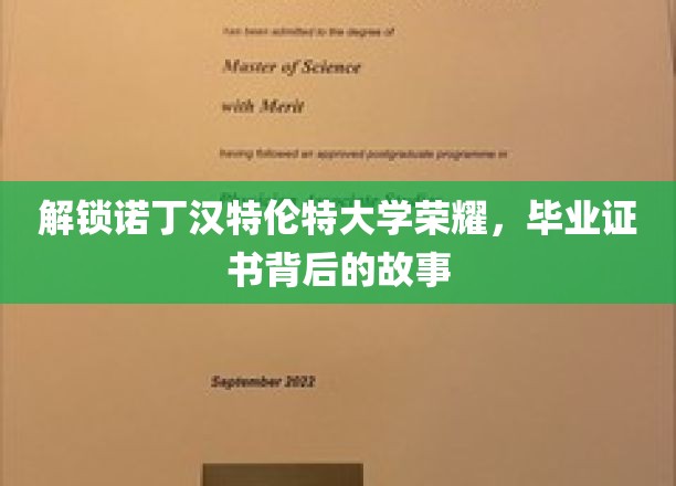 揭秘诺丁汉特伦特大学荣耀，毕业证书背后的不凡历程