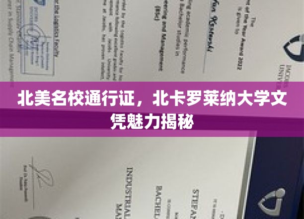 解锁北美顶尖学府，北卡罗莱纳大学文凭的非凡魅力