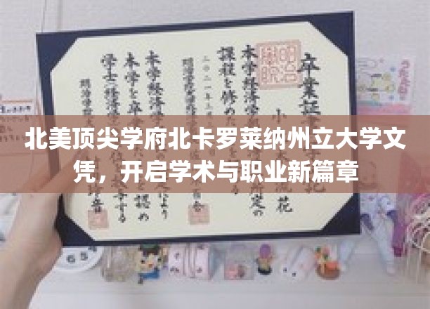 解锁学术巅峰，北卡罗莱纳州立大学文凭，成就非凡未来之路