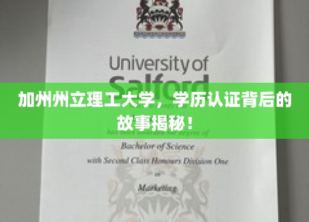 揭开加州州立理工大学学历认证的神秘面纱，真实历程大揭秘！