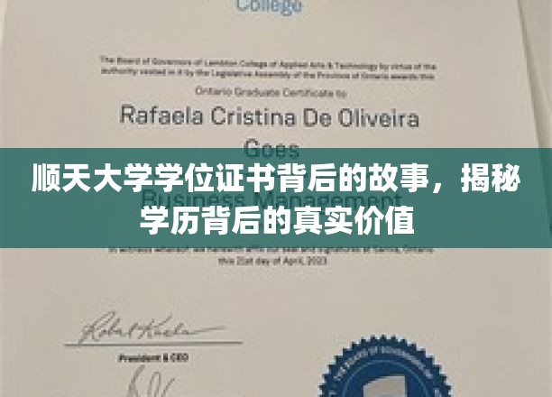 揭开顺天大学学位证书的神秘面纱，探寻学历的深层价值