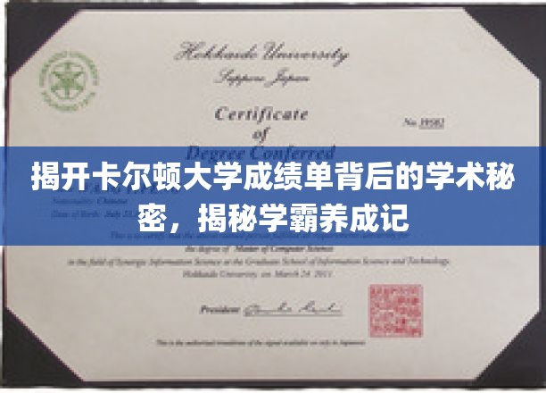 解码卡尔顿学霸之路，揭秘成绩单背后的学术奥秘