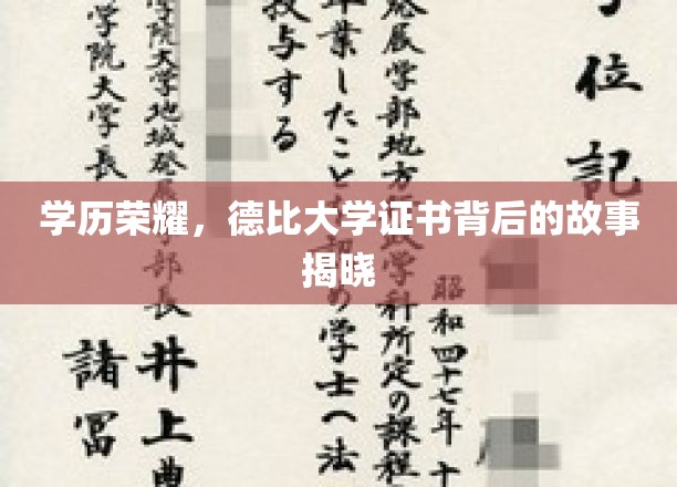 学历荣耀，德比大学证书背后的故事揭晓