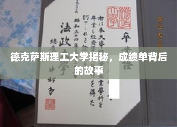 德克萨斯理工大学揭秘，成绩单背后的故事