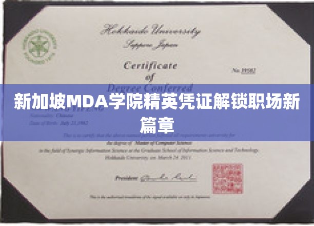 新加坡MDA学院精英凭证解锁职场新篇章
