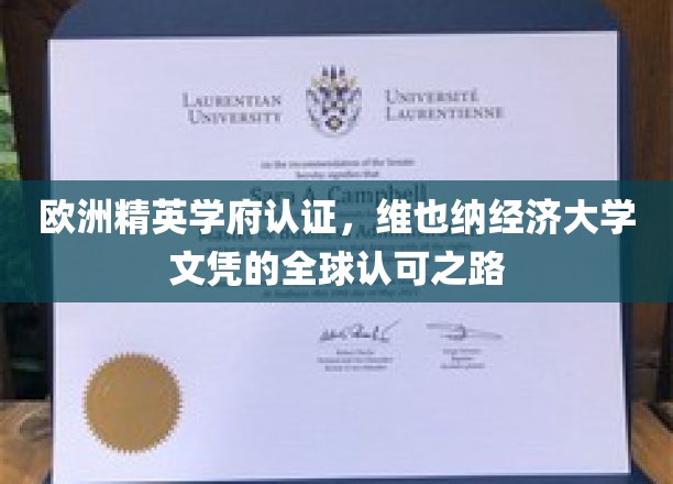 欧洲精英学府认证，维也纳经济大学文凭的全球通行证