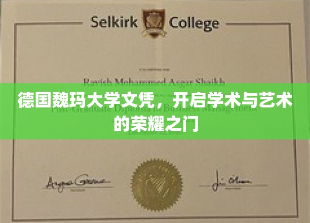 德意志荣耀启程，魏玛大学文凭铸就学术艺术双辉