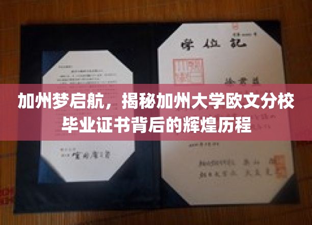解码加州荣耀，加州大学欧文分校毕业证书背后的传奇之旅
