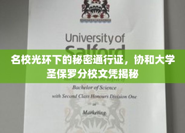 解码名校荣耀，协和圣保罗分校文凭背后的真实力量