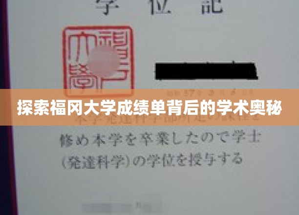 探索福冈大学成绩单背后的学术奥秘