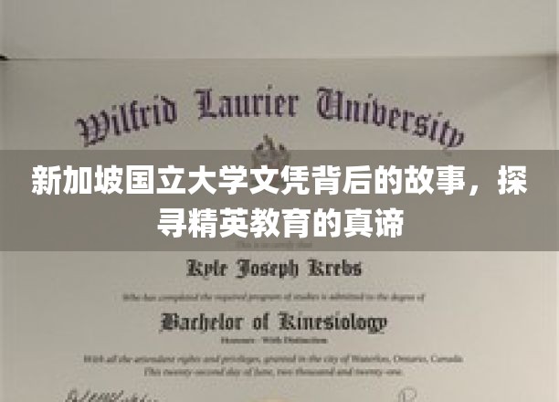 新加坡国立大学文凭背后的故事，探寻精英教育的真谛