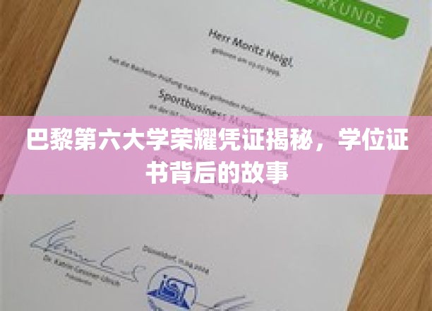 巴黎第六大学荣耀凭证揭晓，学位证书背后的故事