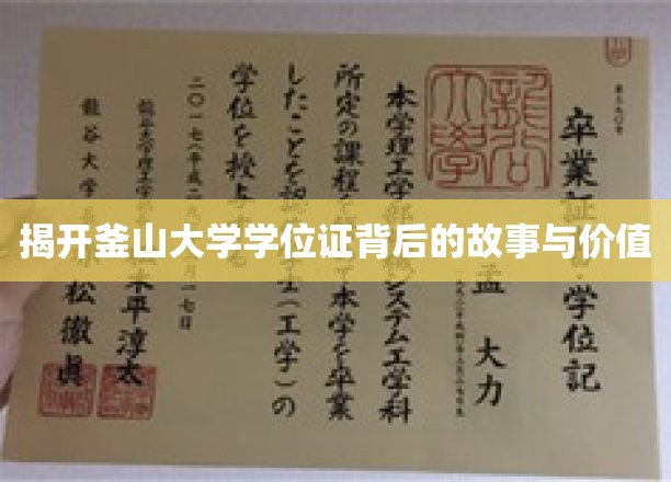 揭秘釜山大学学位证背后的故事与价值