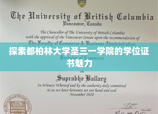 探索都柏林大学圣三一学院的学位证书魅力
