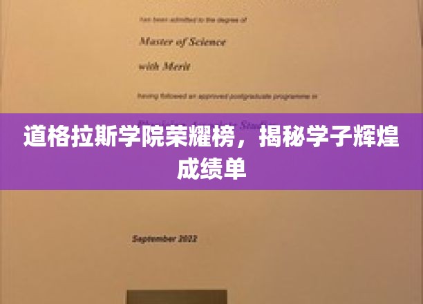 道格拉斯学院学霸风采，辉煌成绩单背后的青春传奇